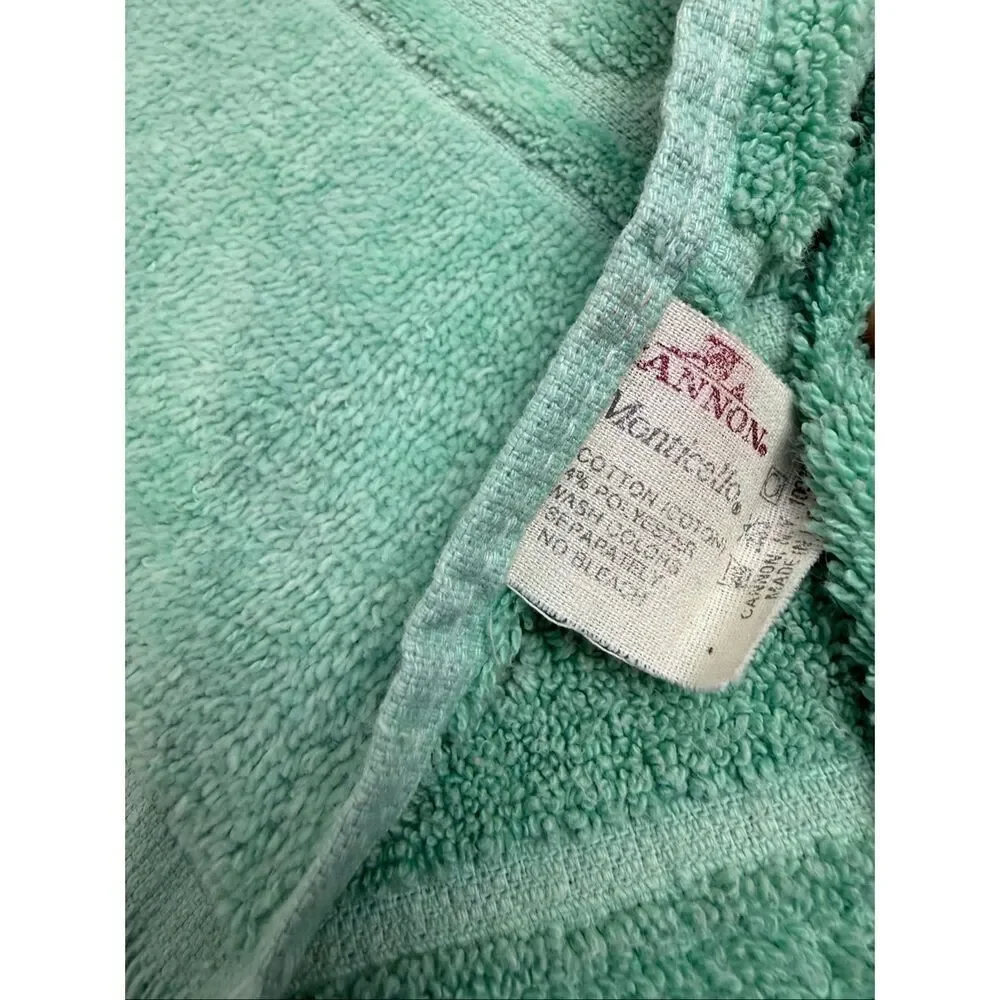 Vintage Cannon Santa Cruz Bath Towel Teal Aqua 21x42” READ